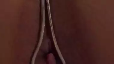 Hairy vagina close up play with wet cunt and...