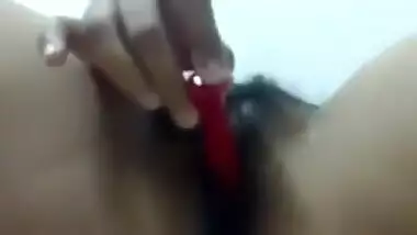 Hot desi girl playing with her pussy