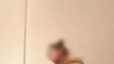 Sexy Girl Takes Off Her Panties. Cute Moans