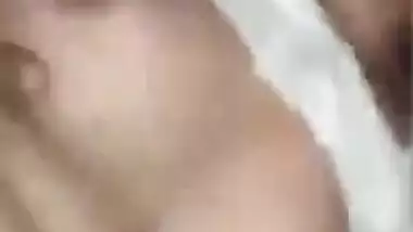 XXX partner touches chubby Desi housewife's twins before penetration