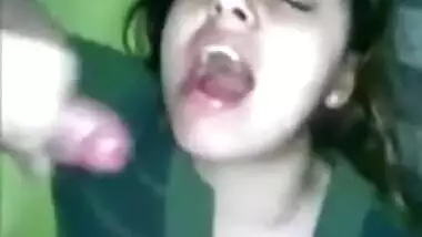 Cute Girl Gets Cum On Face