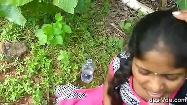 Desi Hot Girl Blowjob in forest