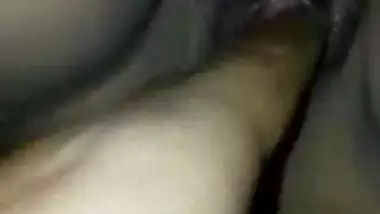 Fingering wife at home MMS