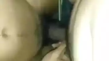 Lover Blowjob and quick pressing hard his gf boobs