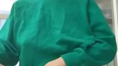 Teen smokes cig and flashes pussy