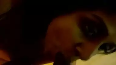 Desi hot aunty sucking guys cock after party