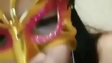 Masked Desi Teen Fingering