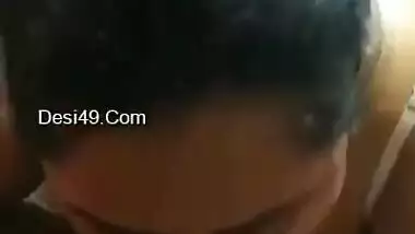 Hot Telugu Bhabhi Showing Horny Nipples During Blowjob