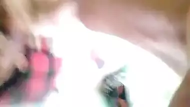 Skinny Indian guy manages to film sex with young XXX girlfriend