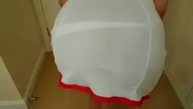 British Nurse collects patient sperm sample but ends up swallowing it deepthroat POV Indian