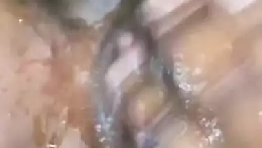 Stepmom squirts on her sons sheets while he plays with her pussy