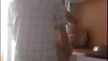 Caught on cam bratty nephew and Desi aunty fucking in the kitchen